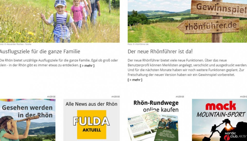 Nutzeroptimierte touristische Online-Portale